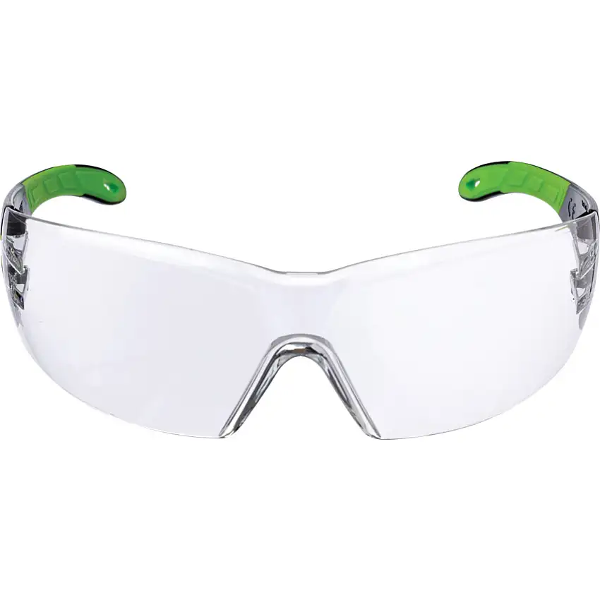 uvex Pheos, Safety Glasses, Clear Lens, Frameless, Black/Green Frame, Anti-Fog/Impact-resistant/Scratch-resistant/UV-resistant