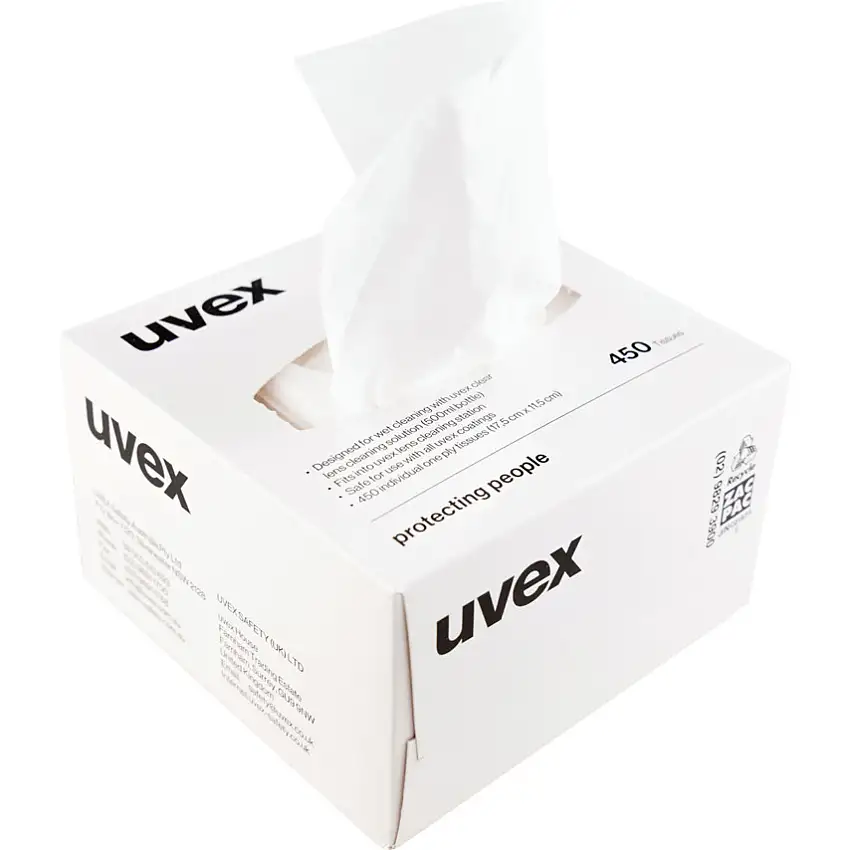 uvex Lens Cleaning Tissues, For Use With Glasses/Goggles