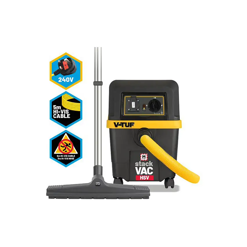 V-tuf STACKVAC HSV 30L M-CLASS DUST EXTRACTOR WITH POWER TAKE OFF 240V