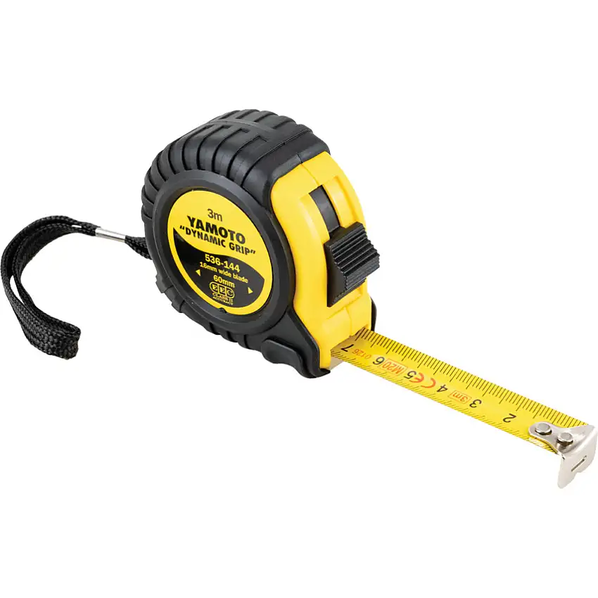 Yamoto Dynamic Grip, 3m / 10ft, Heavy Duty Tape Measure, Metric, Class II