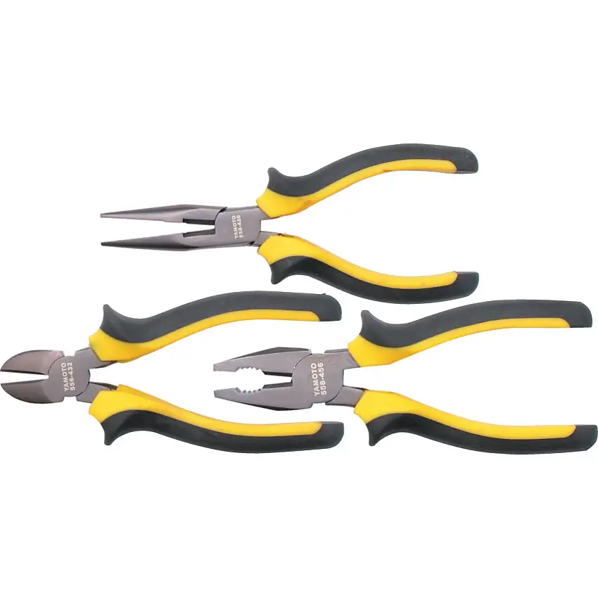 Yamoto Pliers, Serrated and Smooth, Chrome Vanadium Steel, 205mm, Set