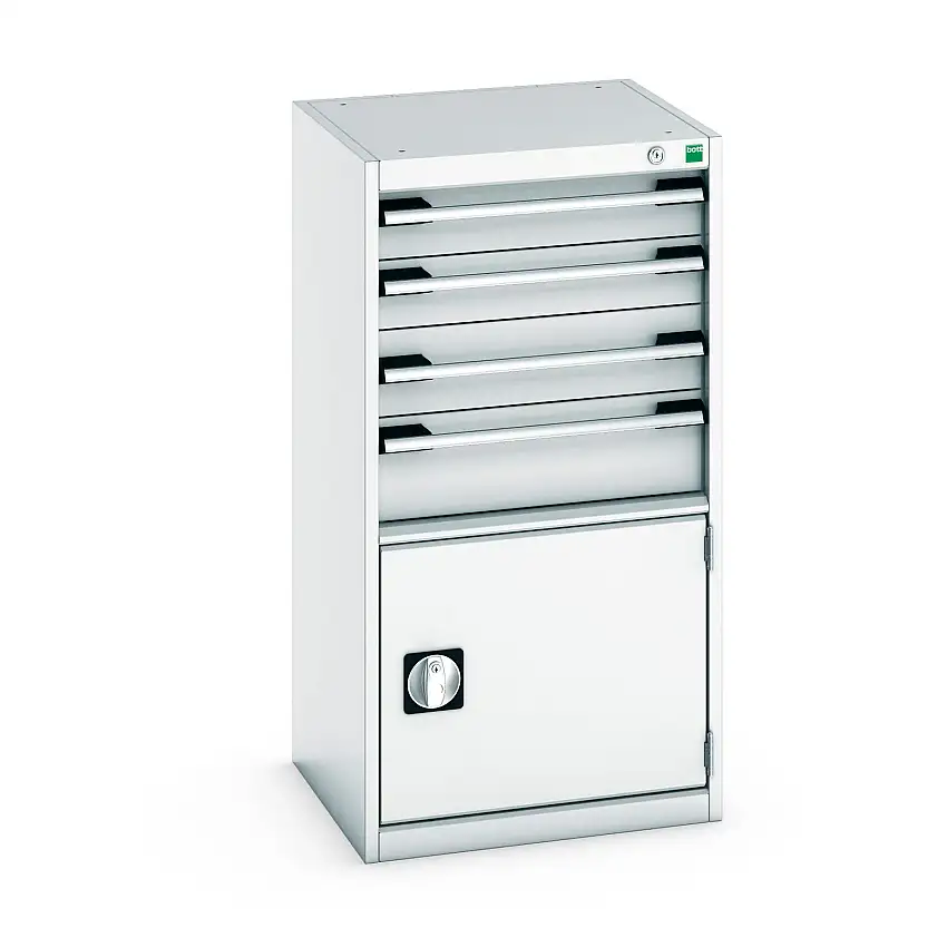 525mm (w) x 1000mm (h) x 525 (d) Bott Cubio Cabinet (Light Grey) - 40010043.16V