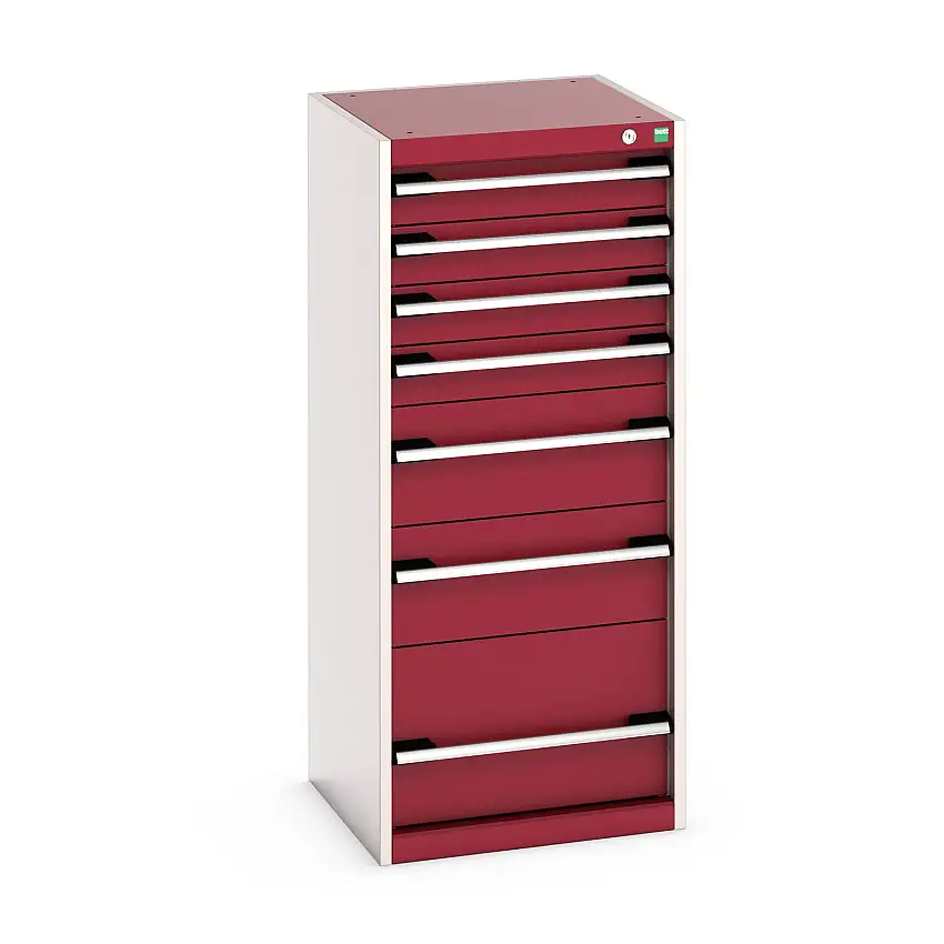 525mm (w) x 1200mm (h) x 525 (d) Bott Cubio Cabinet (Crimson Red) - 40010119.24V