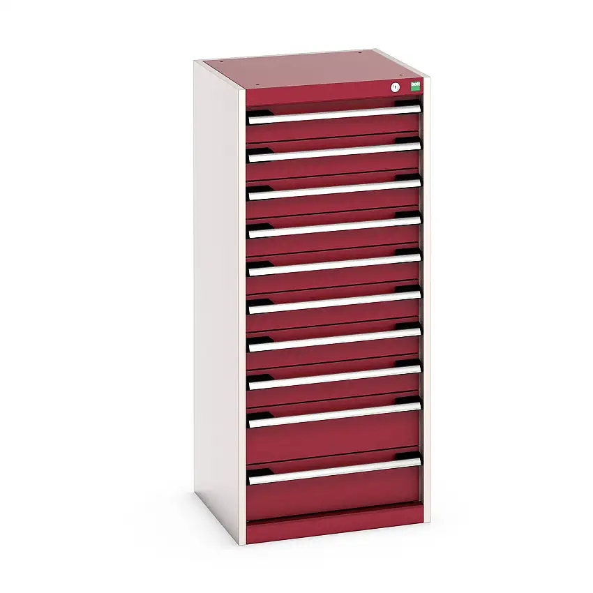 525mm (w) x 1200mm (h) x 525 (d) Bott Cubio Cabinet (Crimson Red) - 40010123.24V