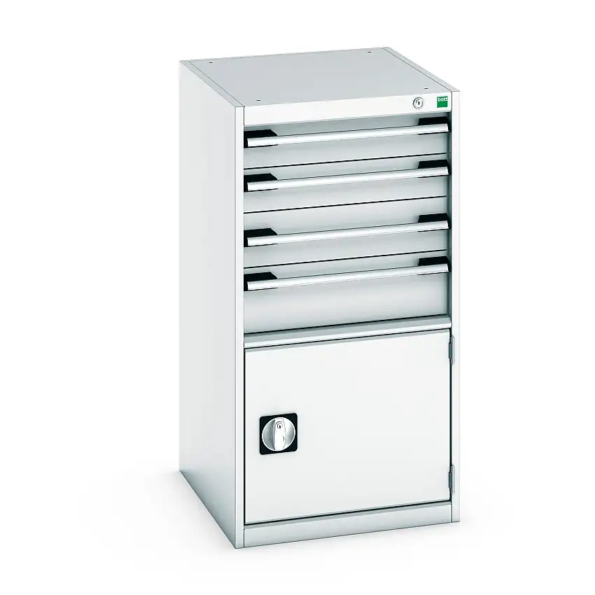 525mm (w) x 1000mm (h) x 650 (d) Bott Cubio Cabinet (Light Grey) - 40018055.16V