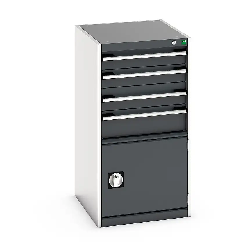 525mm (w) x 1000mm (h) x 650 (d) Bott Cubio Cabinet (Anthracite Grey) - 40018055.19V