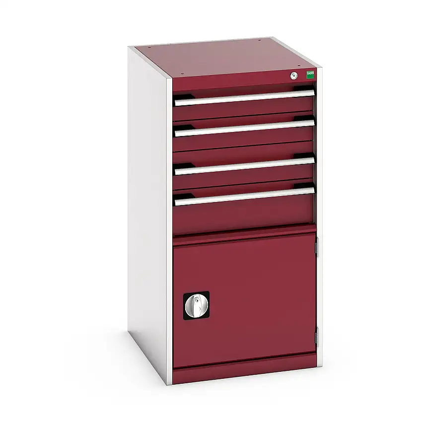 525mm (w) x 1000mm (h) x 650 (d) Bott Cubio Cabinet (Crimson Red) - 40018055.24V