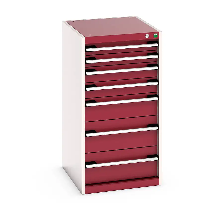 525mm (w) x 1000mm (h) x 650 (d) Bott Cubio Cabinet (Crimson Red) - 40018061.24V