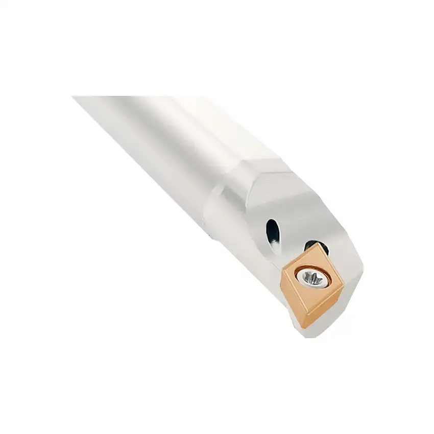 E16R-SDQCL-11 16mm Carbide Shank Boring Bar, Left Hand, Through Coolant, for DCMT11 Inserts, 107.5 Degree Approach, Screw On Clamp (Teknik)