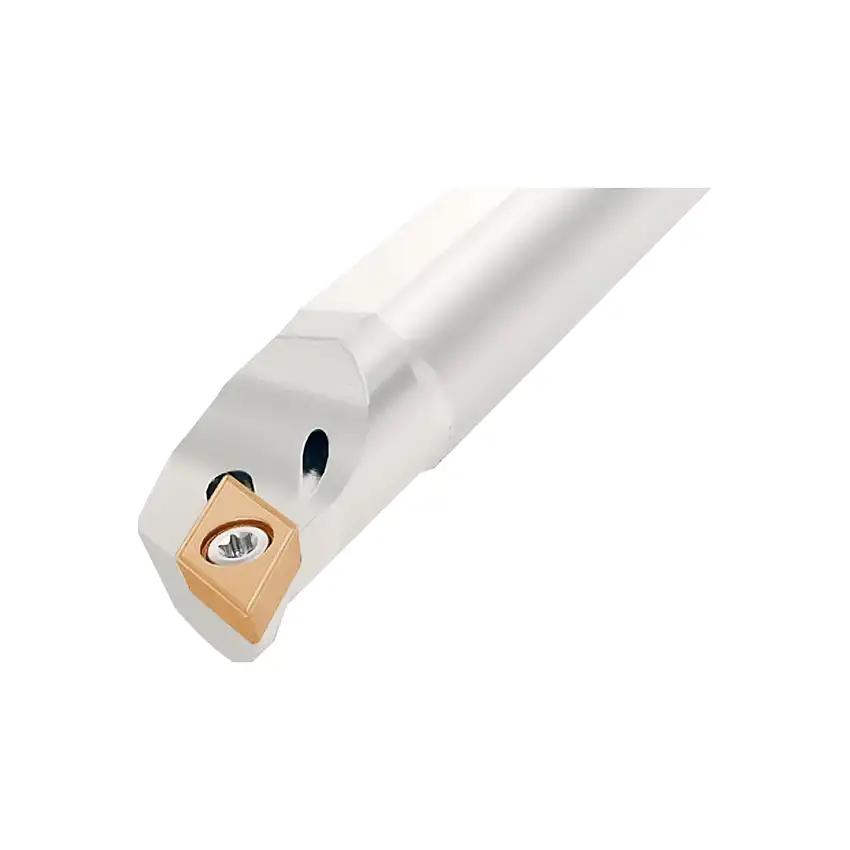 E10K-SDQCR-07 10mm Carbide Shank Boring Bar, Right Hand, Through Coolant, for DCMT07 Inserts, 107.5 Degree Approach, Screw On Clamp (Teknik)