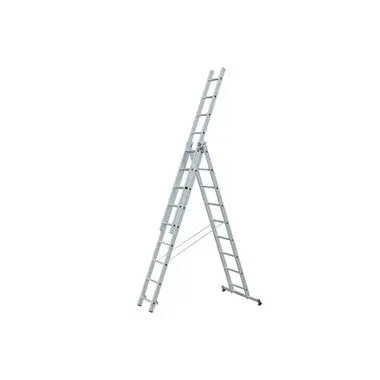 Zarges ZAR48982 Light Trade Combination Ladder 3-Part 3 x 9 Rungs