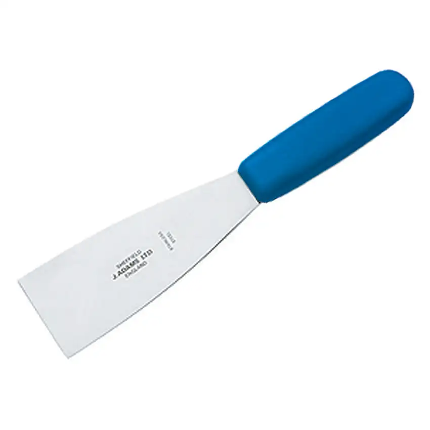 (Unbranded) 3" GRIDDLE SCRAPER ST/STE EL BLADE C/W BLUE HANDLE