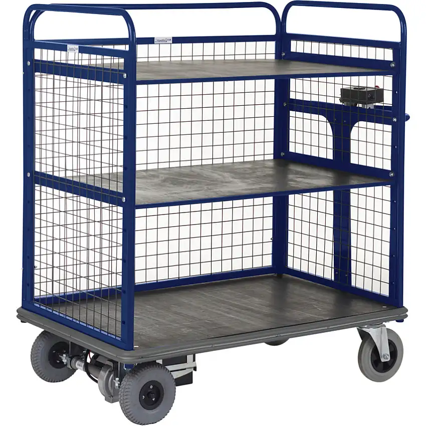 Apollo POWERED DISTRIBUTION TRUCK-1100-S IDES BACK+2 SHELVES-1100X700BLUE