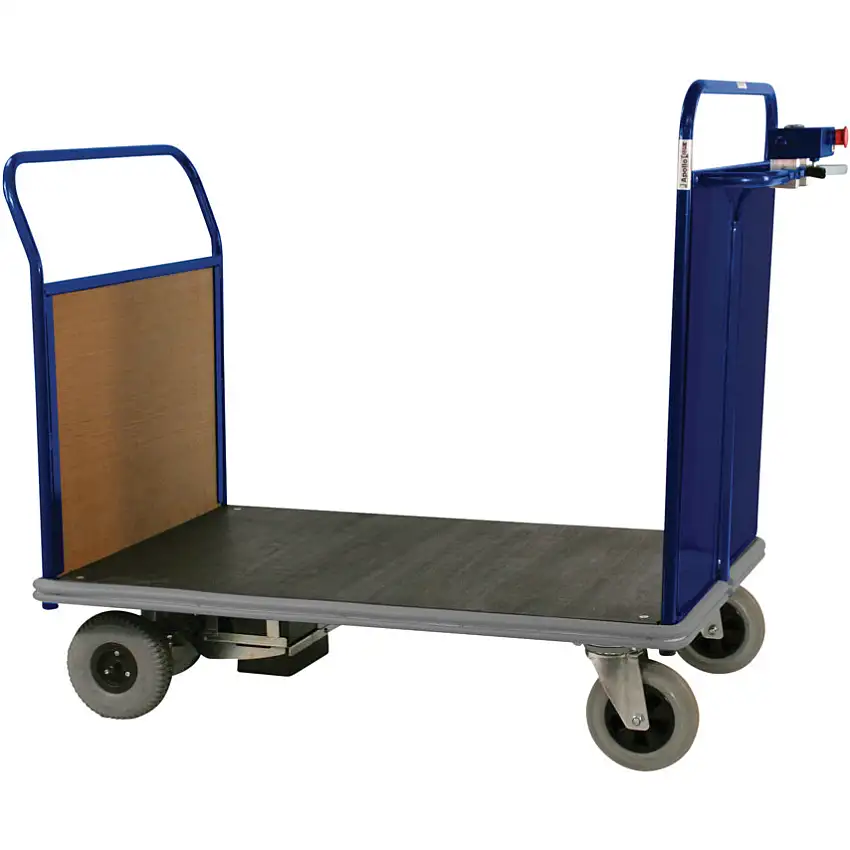 Apollo POWERED PLATFORM TRUCK TIMBER OPP END SMALL BLUE 1055x1000x700mm