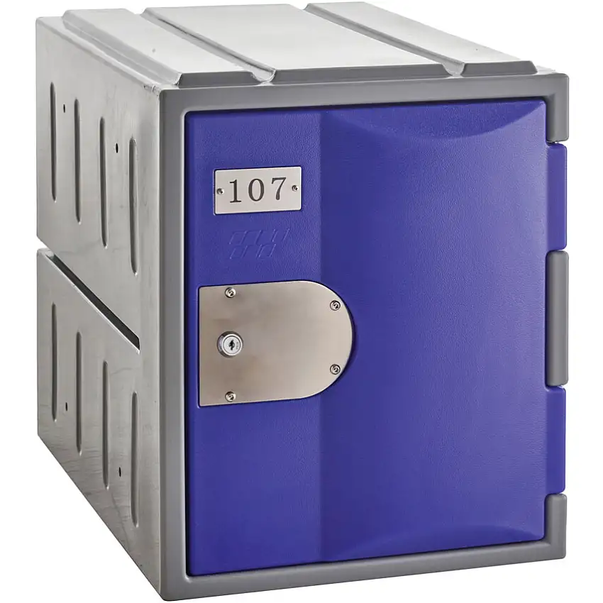 (Unbranded) 1 DOOR PLASTIC LOCKER WITH HASP & STAPLE LOCK 460HX385WX500D