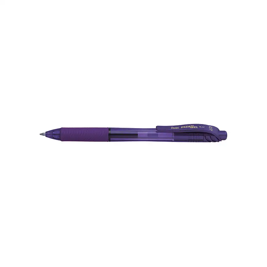 Pentel EnerGel-X BL107 Series, Rollerball Pen, Violet, Medium Tip Size, 0.35mm Line Width, Pack of 12