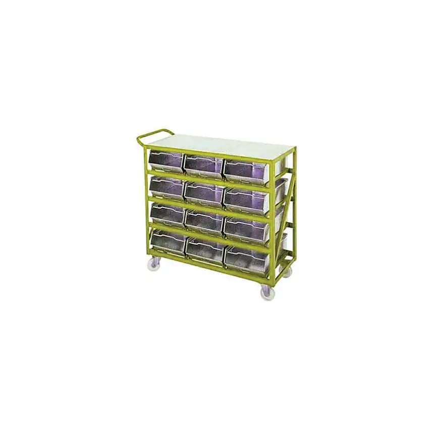GPC YELLOW BIN TROLLEY - 930HX1040WX610D - TO SUIT 12XSB002 BINS
