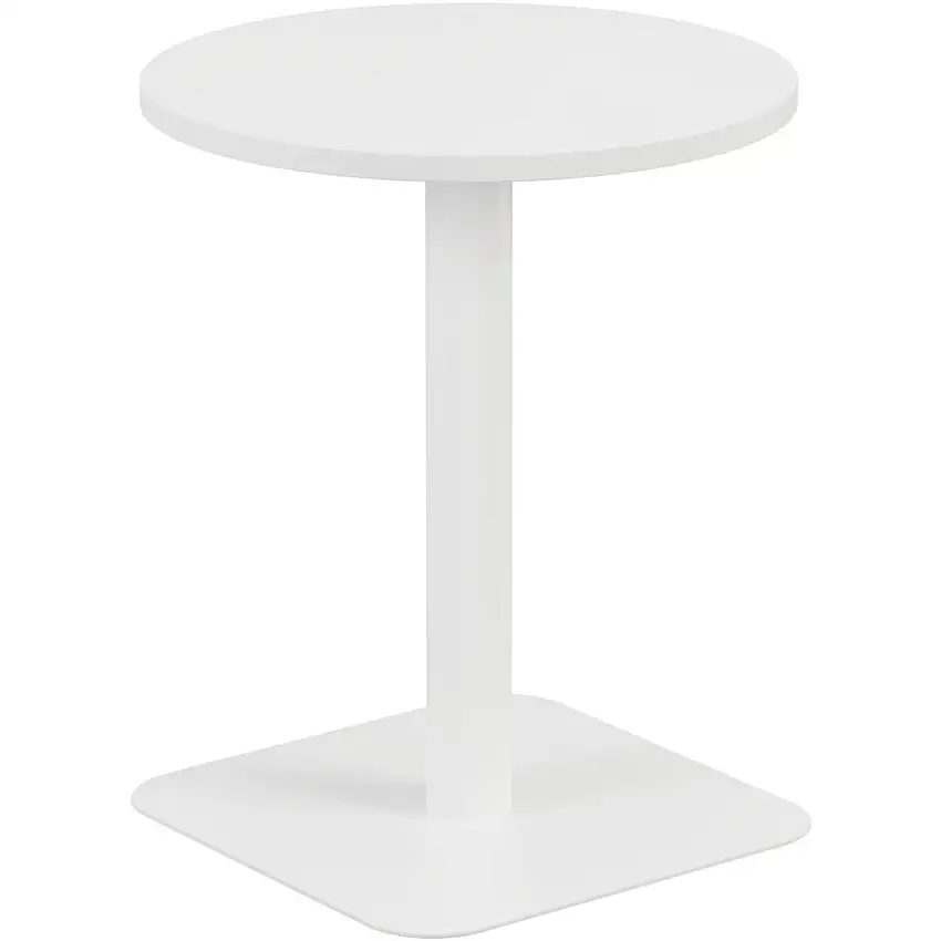 Tc 600mm CIRCULAR MID CONTRACT TABLE - WHITE/WHITE
