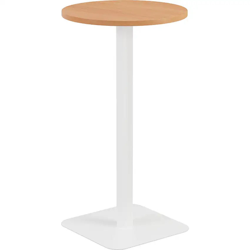 Tc Circular Contract Table, Beech/White, 1105mm High